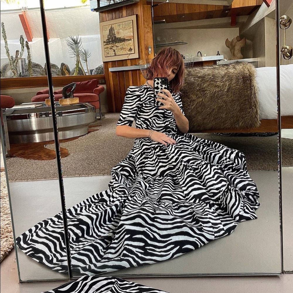 Staud Zebra print dress Sz XS